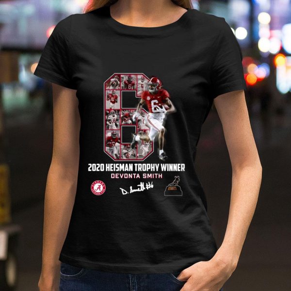 Best 6 Devonta Smith Alabama Crimson Tide 2020 Heisman Trophy Winner Signature shirt 2