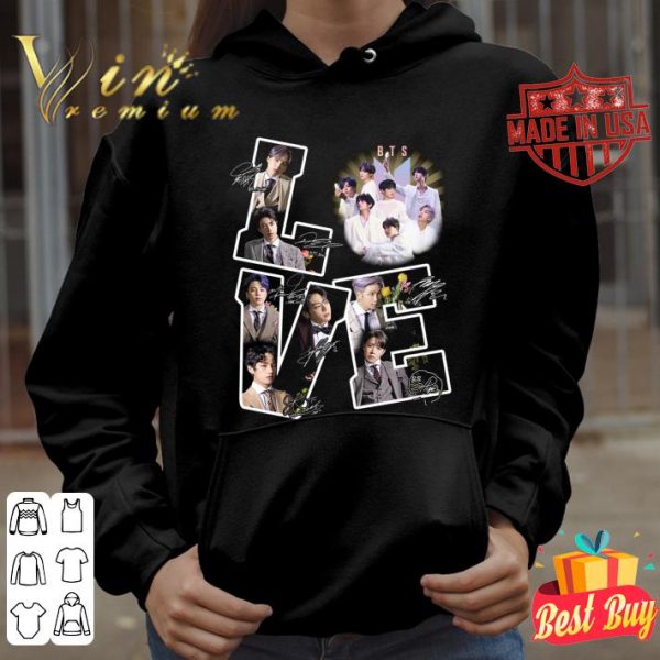 Original Bangtan Boys Love BTS Boy band signatures shirt 4