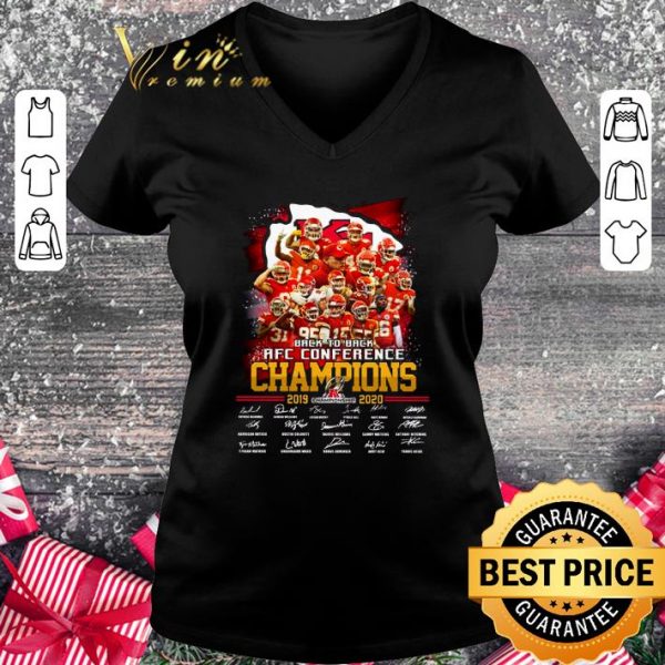 Awesome Team Kansas City Chiefs Back To Back AFC Champions 2019-2020 Signed shirt 2