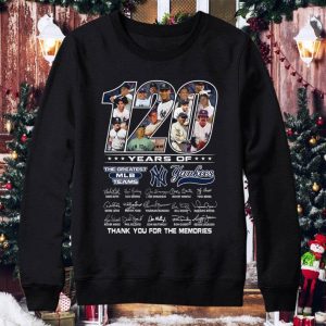 Teams New York Yankees 120 years of the greatest MLB signatures shirt 3 Teams New York Yankees 120 years of the greatest MLB signatures shirt 7