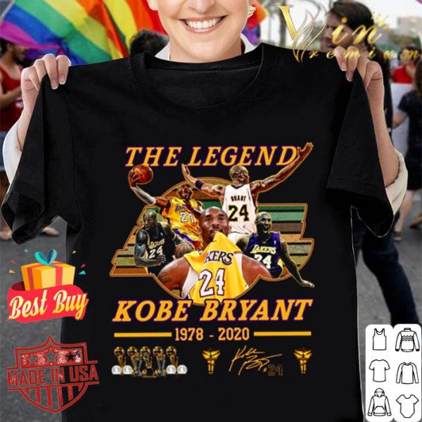 Best Vintage LA Lakers The Legend Kobe Bryant 1978-2020 Signature shirt 1