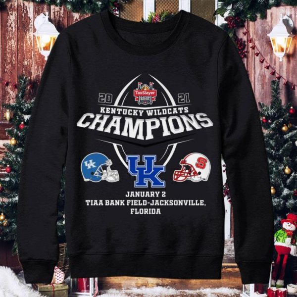 Awesome 2021 Kentucky Wildcats Champions UK Tiaa Bank Field-Jacksonville Florida shirt 4
