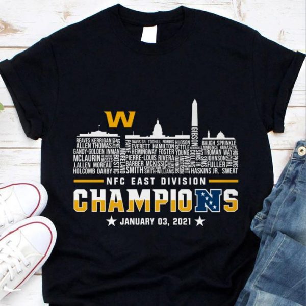 Washington Football Team 2021 NFC East Division Champions Name Player shirt 1