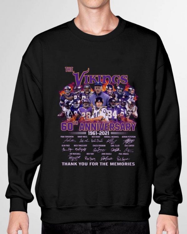 Thank You Memories The Vikings 60th Anniversary 1961-2021 Signed shirt 3