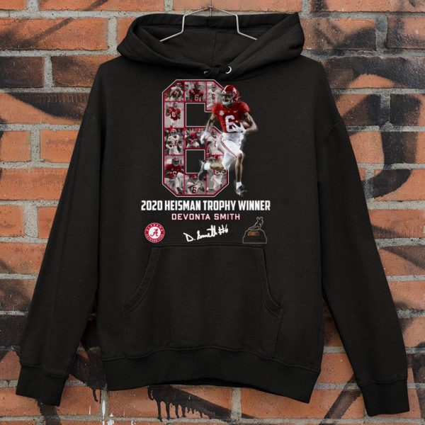 Best 6 Devonta Smith Alabama Crimson Tide 2020 Heisman Trophy Winner Signature shirt 4