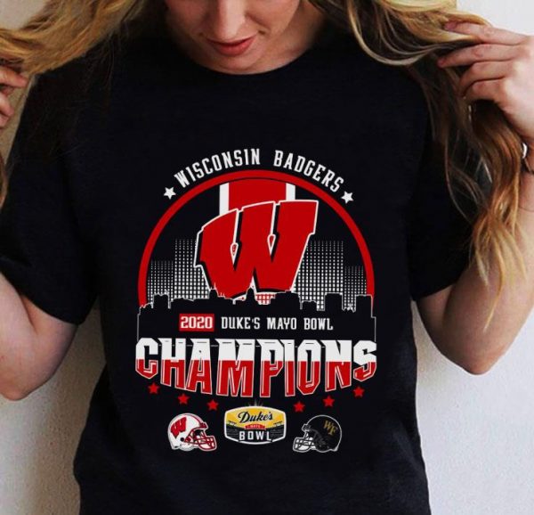 Official Wisconsin Badgers 2020 Duke's Mayo Bowl Champions shirt 2