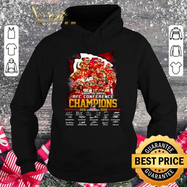Awesome Team Kansas City Chiefs Back To Back AFC Champions 2019-2020 Signed shirt 4