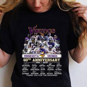 Best Minnesota Vikings 60th Anniversary 1961-2021 Thank You For The Memories shirt 5