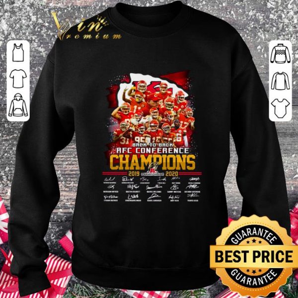Awesome Team Kansas City Chiefs Back To Back AFC Champions 2019-2020 Signed shirt 3