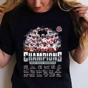 Premium 2020 Big Ten Football Champions Ohio State Buckeyes Signatures shirt 5