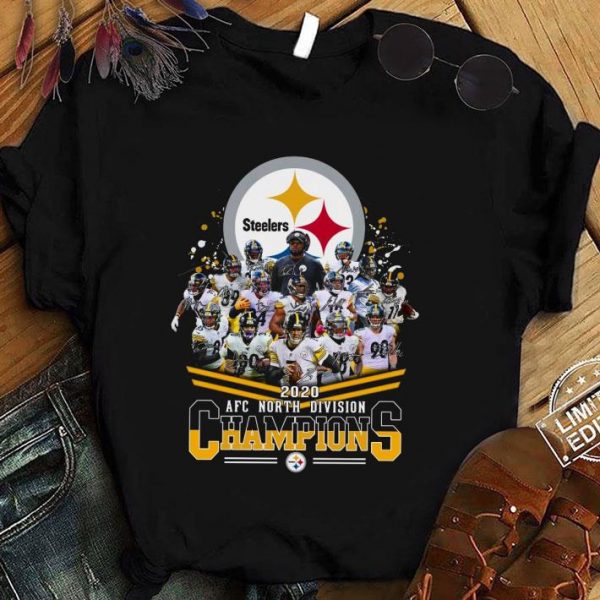 Best 2020 Pittsburgh Steelers Champions AFC North Division Signatures shirt 1