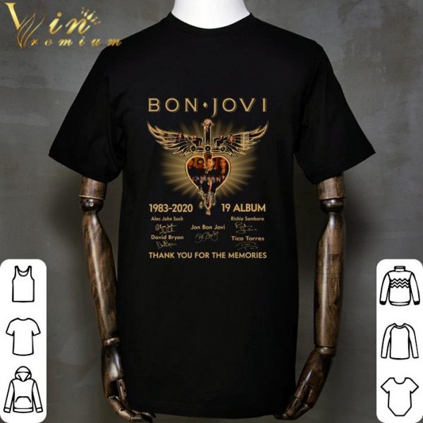 Bon Jovi 1983-2020 19 Album Signatures Jon Bon Jovi shirt 2