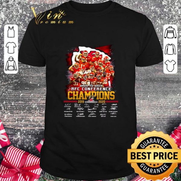 Awesome Team Kansas City Chiefs Back To Back AFC Champions 2019-2020 Signed shirt 1