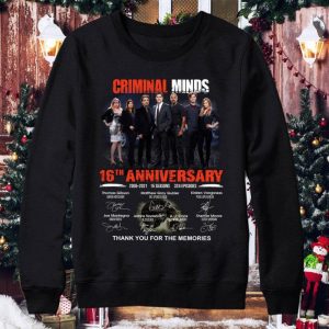 Premium Criminal Minds 16th anniversary 2005-2021 signatures Thomas Gibson shirt 7