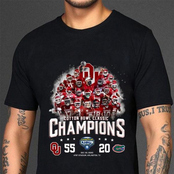 Cotton Bowl Classic Champions Oklahoma Sooners 55-20 Florida Gators shirt 3