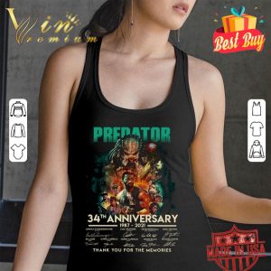 Funny All character Predator 34th Anniversary 1987-2021 Signatures shirt 6