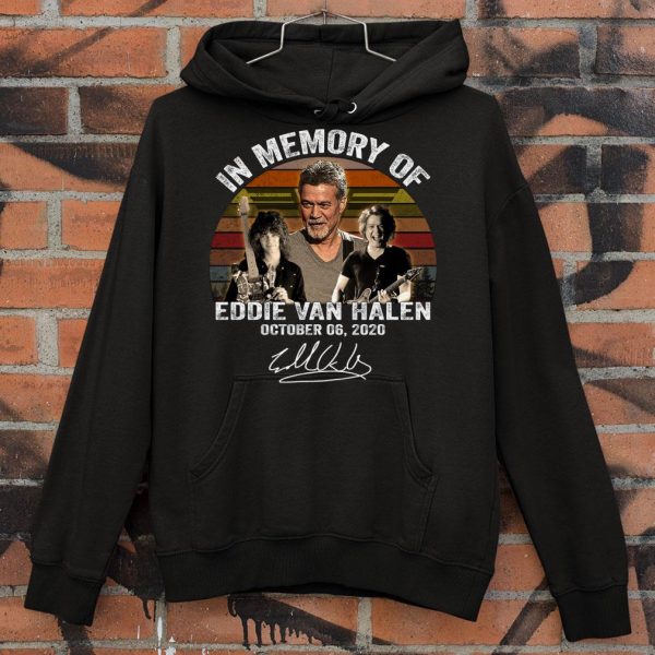 Funny Vintage In Memory Of Eddie Van Halen October 06 2020 Signed shirt 4