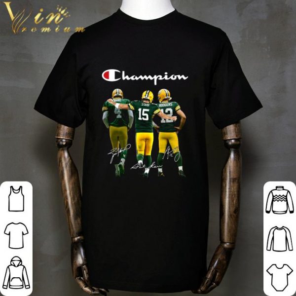 Logo Champion Green Bay Packers Favre Starr Rodgers Signatures shirt 2
