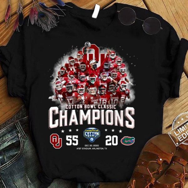 Cotton Bowl Classic Champions Oklahoma Sooners 55-20 Florida Gators shirt 1