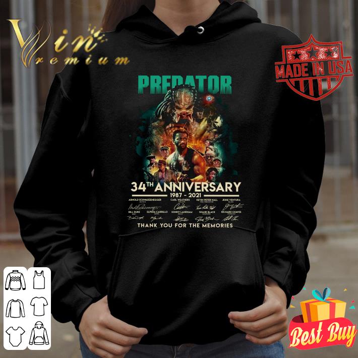 Funny All character Predator 34th Anniversary 1987-2021 Signatures shirt 10 All character Predator 34th Anniversary 1987-2021 Signatures shirt