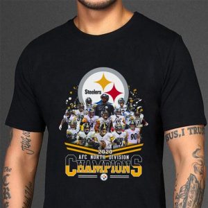 Best 2020 Pittsburgh Steelers Champions AFC North Division Signatures shirt 6