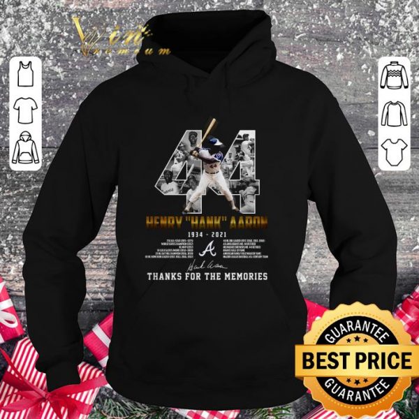 Official 44 Henry Hank Aaron 1934-2021 Milwaukee Braves Signature shirt 4