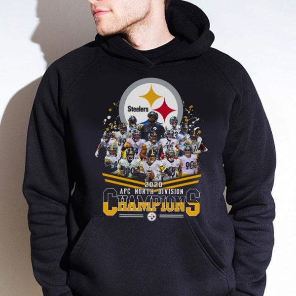 Best 2020 Pittsburgh Steelers Champions AFC North Division Signatures shirt 4