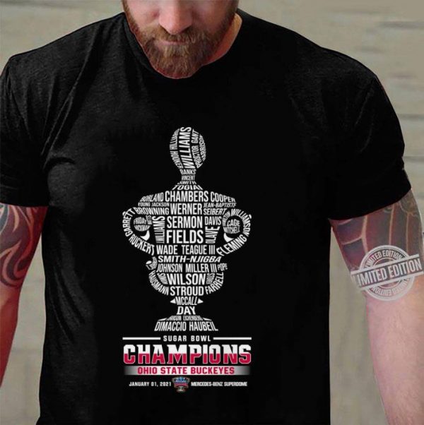 Official Name Players Sugar Bowl Champions Ohio State Buckeyes shirt 3