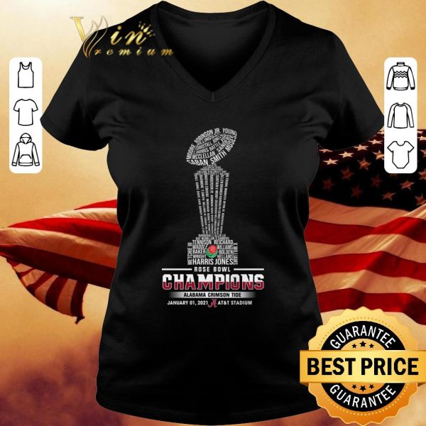 Funny Alabama Crimson Tide Name Players 2021 Cup Bowl Champions shirt 3