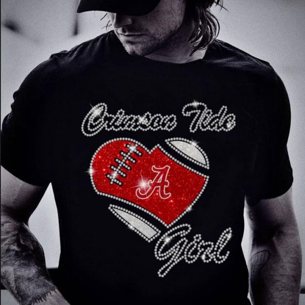 Hot Alabama Crimson Tide Girl Diamond Heart shirt 2