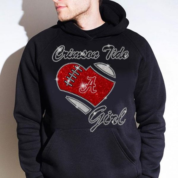 Hot Alabama Crimson Tide Girl Diamond Heart shirt 4