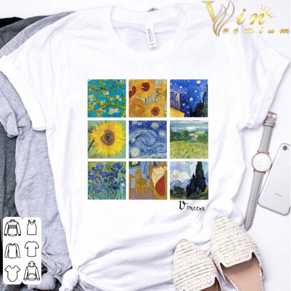Van Gogh Paintings Sunflowers Starry Night shirt 3