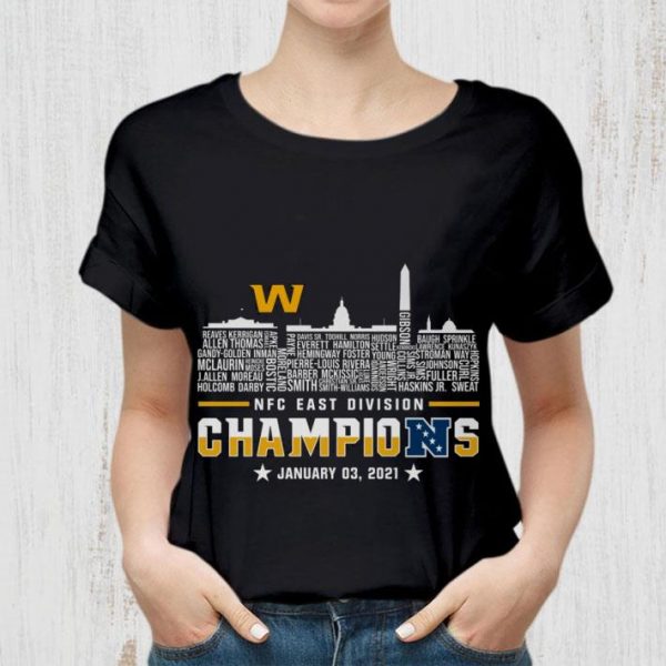 Washington Football Team 2021 NFC East Division Champions Name Player shirt 2