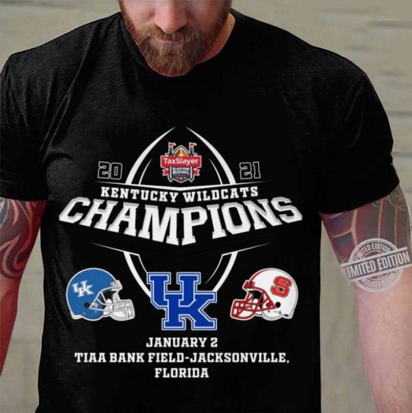Awesome 2021 Kentucky Wildcats Champions UK Tiaa Bank Field-Jacksonville Florida shirt 3