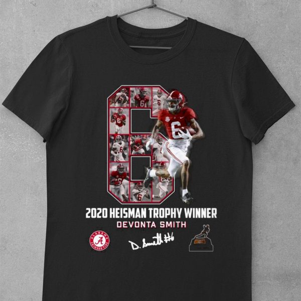 Best 6 Devonta Smith Alabama Crimson Tide 2020 Heisman Trophy Winner Signature shirt 1