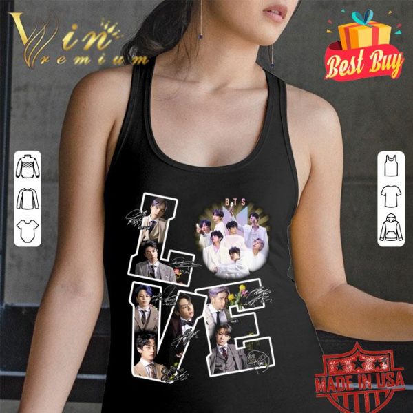 Original Bangtan Boys Love BTS Boy band signatures shirt 3