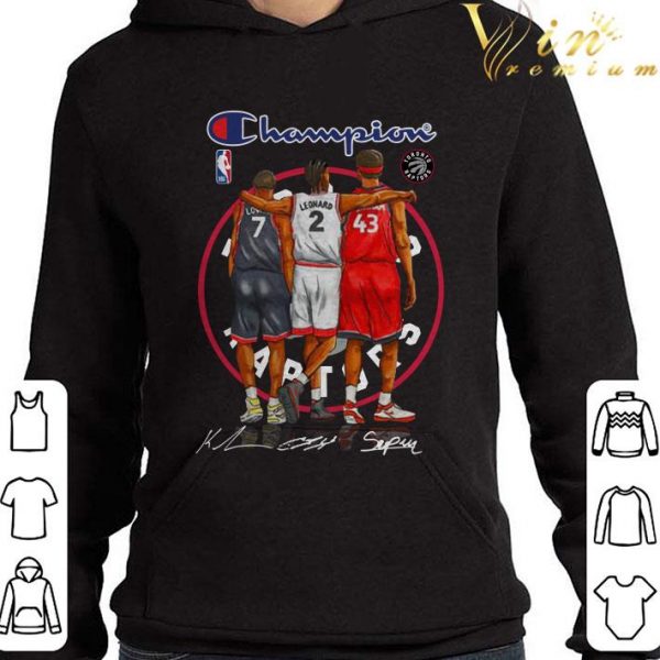 Champions Kyle Lowry Leonard Pascal Siakam Toronto Raptors signatures shirt 4
