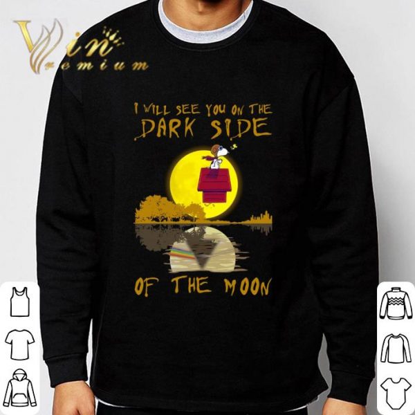 Snoopy Woodstock Pink Floyd I Will See You On The Dark Side Of The Moon Shirt 3