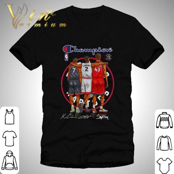 Champions Kyle Lowry Leonard Pascal Siakam Toronto Raptors signatures shirt 1