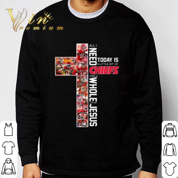 All I Need Today Is A Little Bit Of Kansas City Chiefs Signatures And A Whole Lot Of Jesus Shirt 3