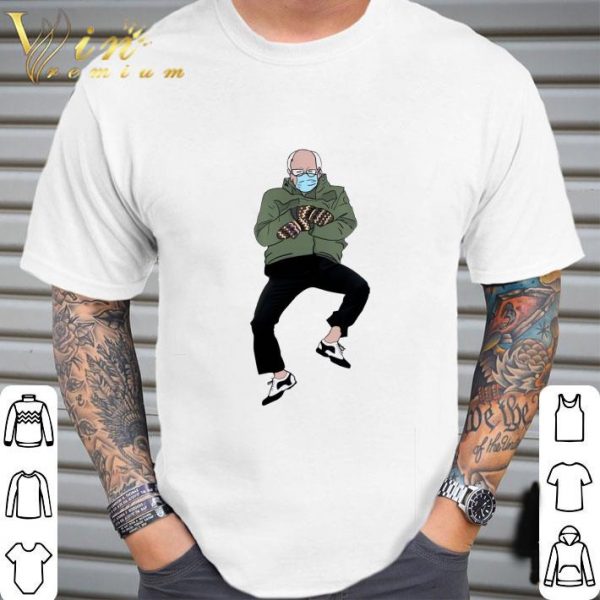 Bernie Sanders Mittens Sitting Gangnam Style Inauguration Funny Meme Shirt 2