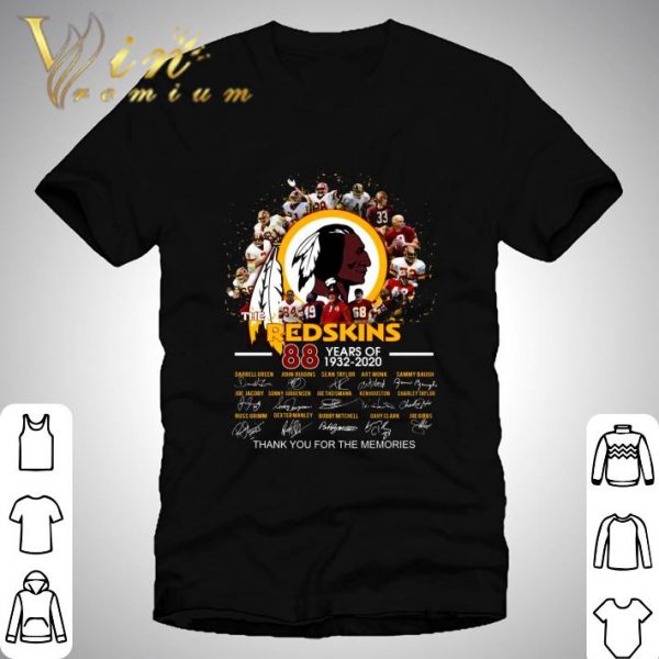 The Washington Football Team 88 Years Of 1932-2020 Signed Thank You Memories Shirt 1