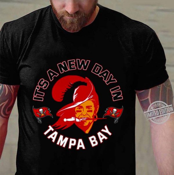 Awesome 2021 Tom Brady It's A New Day In Tampa Bay Buccaneers Champions Shirt 3