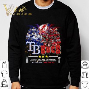 2021 TB Bucs Tampa Bay Buccaneers Tampa Bay Rays Champions All For One One For All shirt 6