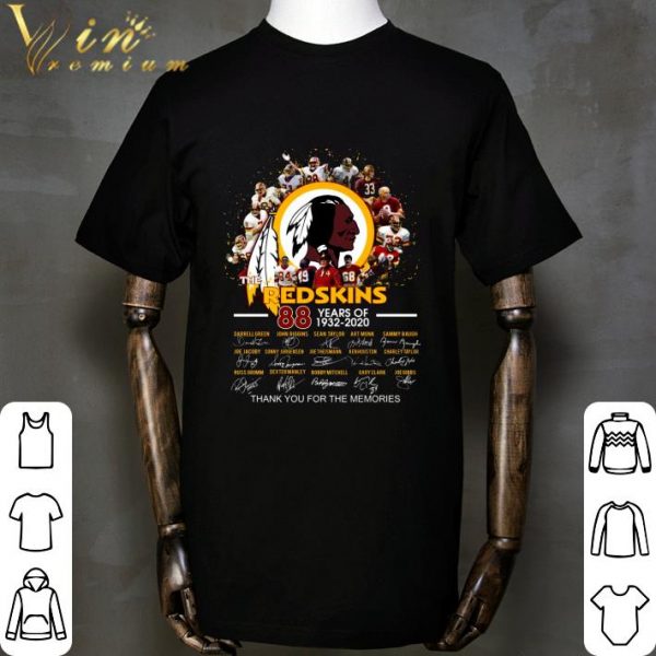 The Washington Football Team 88 Years Of 1932-2020 Signed Thank You Memories Shirt 2