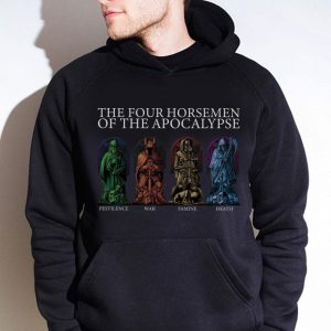 Original The four horsemen of the Apocalypse Pestilence War Famine Death shirt 7