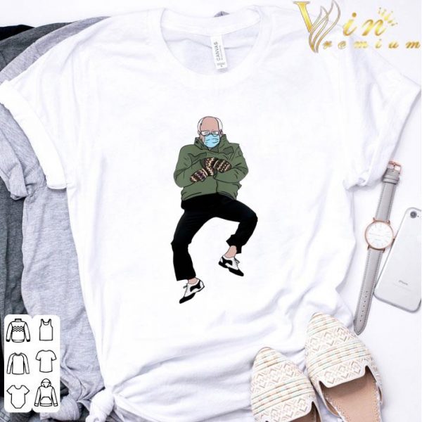 Bernie Sanders Mittens Sitting Gangnam Style Inauguration Funny Meme Shirt 3