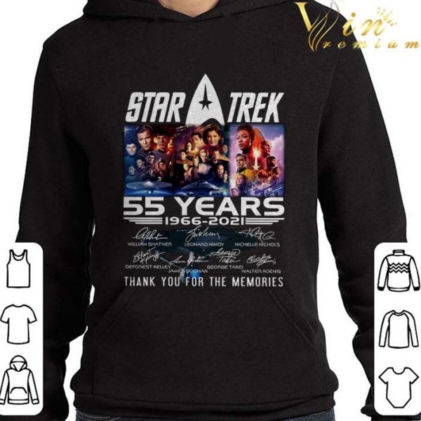 Star Trek 55 years 1966-2021 signatures thank you for the memories shirt 4