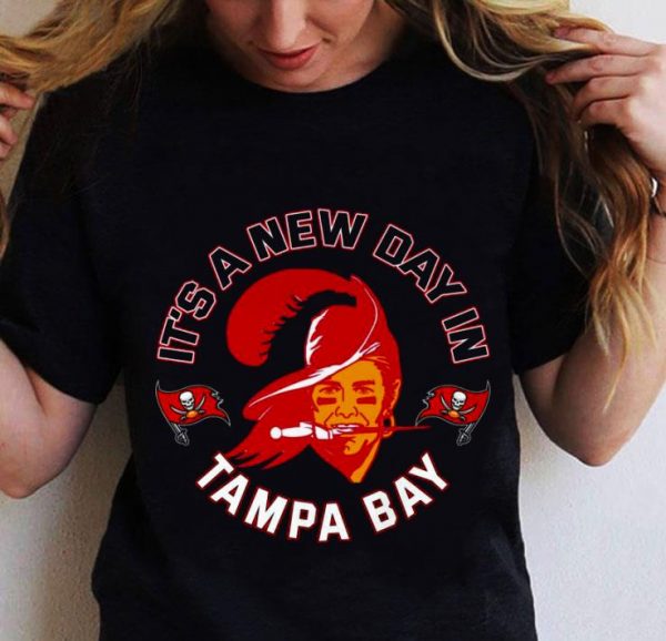 Awesome 2021 Tom Brady It's A New Day In Tampa Bay Buccaneers Champions Shirt 2