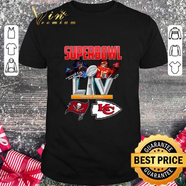 Hot Super Bowl LIV 2021 Bucs Vs Chiefs Tom Brady Vs Patrick Mahomes Shirt 1